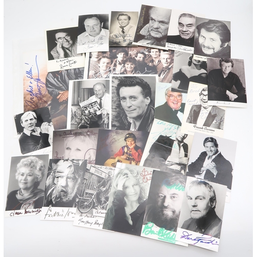 566 - AUTOGRAPHSA Large collection of photographs bearing signatures of British stars of film, stage and t... 