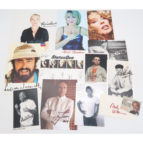 567 - AUTOGRAPHSA collection of photographs bearing signatures of notable musicians, to include Ringo Star... 