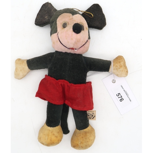 576 - A Mickey Mouse plush toy 