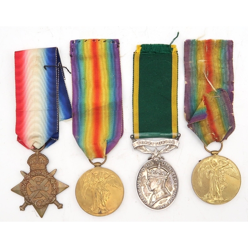 589 - A George VI Territorial Service Medal awarded to 2745476 Gnr. A. Anderson, Royal Artillery, together... 