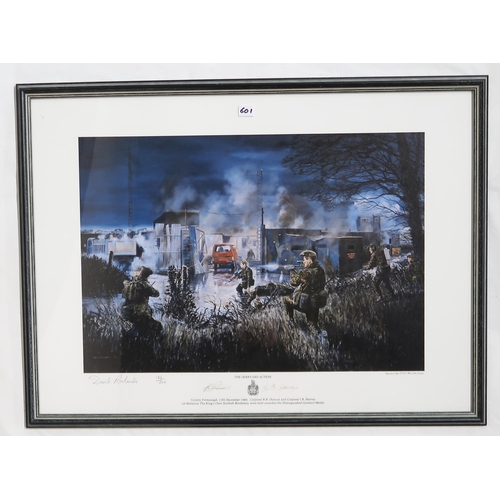 601 - A collection of signed limited edition military aircraft prints, framed, the largest approx. 81cm x ... 