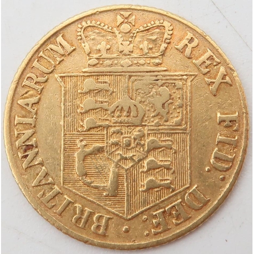 257 - George III, 1760-1820 half-sovereign, 1817. London.Laureate head right; date in exergue; GEORGIUS II... 