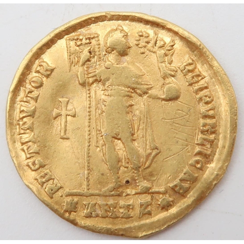 261 - Valentinian I (364-375)Obverse pearl diademed, draped, cuirassed bust right legend around DN VALENTI... 