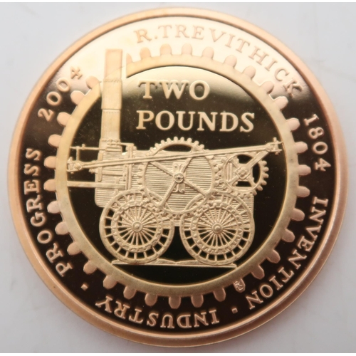 275 - THE ROYAL MINT 2004 Gold Proof £2 Coin, 200th Anniversary of The Steam Locomotive, boxed with ... 