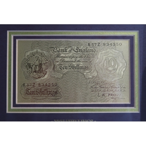 301 - BANKNOTES Bank of England pure gold notesBank of England five pounds and ten shillings 99.9% pu... 