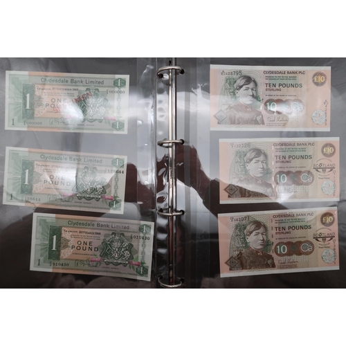 310 - Extensive The Clydesdale Bank Limited Banknote Album, containing approx. 60 banknotes all denominati... 