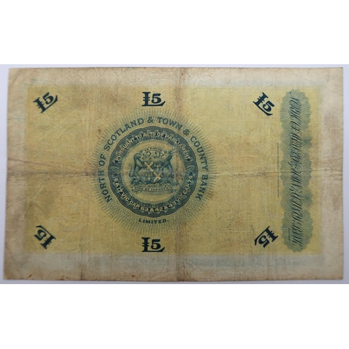 311 - North of Scotland & Town & County Bank Limited, £5, 1st March 1921, serial number A 0383/089... 