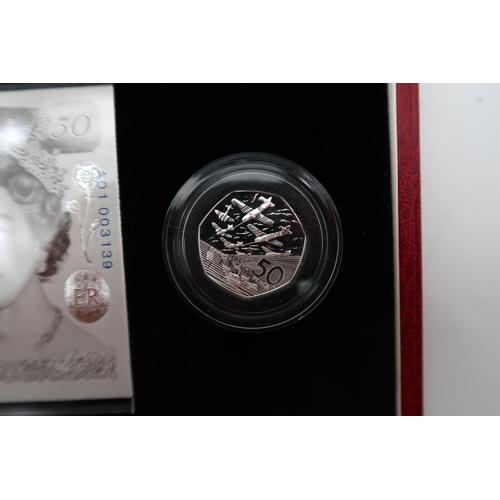 316 - Elizabeth II (1952-2022) Bank of England 1994 Tercentenary  Commemorative Set £50 A01003139 (encapsu... 