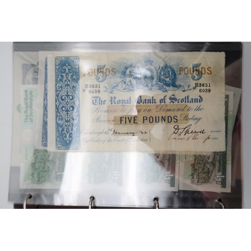 319 - The Royal Bank of Scotland  a collection of banknotes to include specimen examples all denomina... 