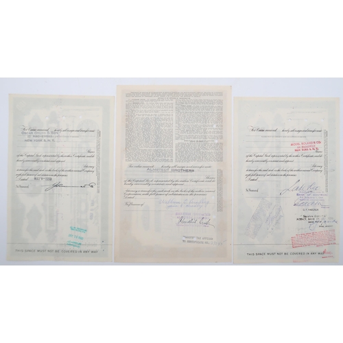 320C - A lot comprising two 20th century The Lehigh Coal and Navigation Company 100 share common stock cert... 