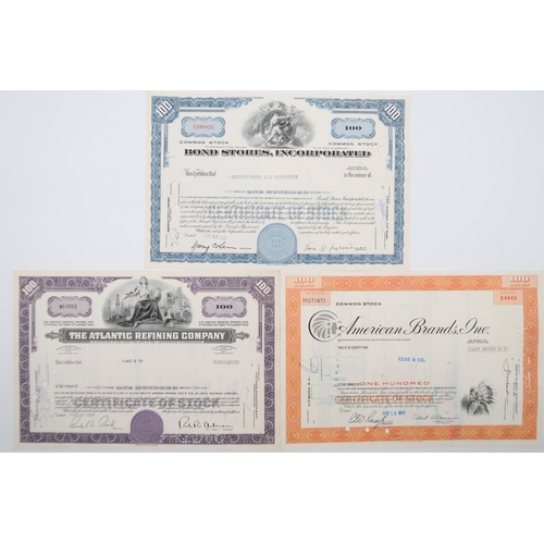 320J - A lot comprising a 20th century The Atlantic Refining Company 100 shares stock certificate,&nbs... 