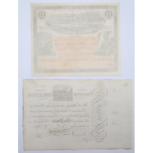 344 - The Caledonian Banking Company,£1, 15 May 1891, proof, without serial numbers and an Edinburgh... 