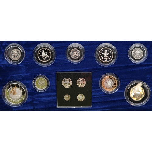 452 - THE ROYAL MINTThe United Kingdom Millenium Silver Collection containing thirteen silver proof coins ... 