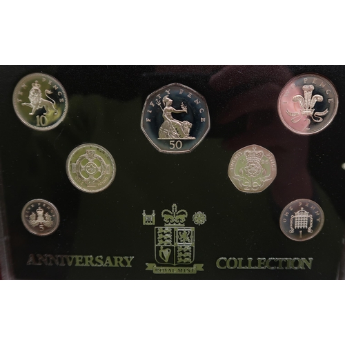 453 - ROYAL MINT United Kingdom 1996 silver proof anniversary coin collection, cased with certificate toge... 