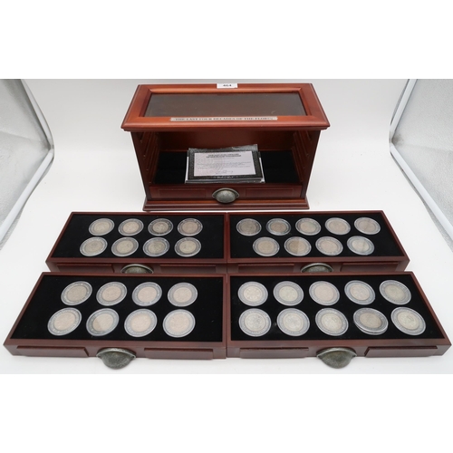 464 - DANBURY MINT the last four decades of the florin' coin set, a collection of thirty five florins in a... 