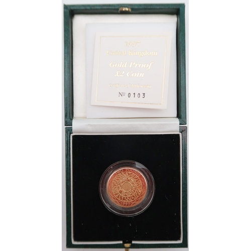 480 - Elizabeth II (1952-2022) Technology Gold Proof 2 PoundsObverseThird crowned portrait of Queen Elizab... 