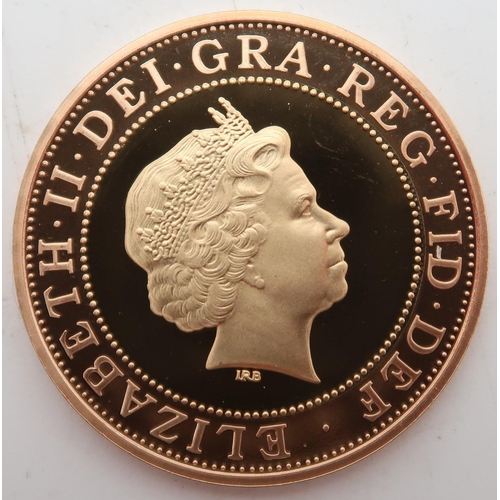 487 - Elizabeth II (1952-2022) DNA Double Helix; Gold Proof 2 Pounds 2003Obverse fourth crowned ... 