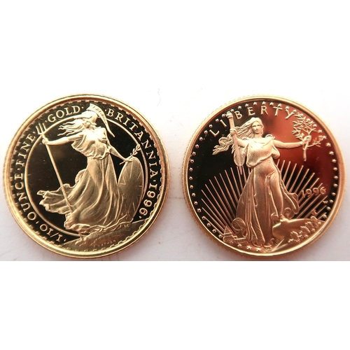 491 - LADIES OF FREEDOMUSA proof gold liberty 5-dollars 1996 3.39g 16.55mm ØElizabeth II, Brit... 