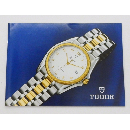 2909 - A TUDOR PRINCEDATE SUBMARINERcirca 1997, with black dial, luminous hands dot and chevron numerals, b... 