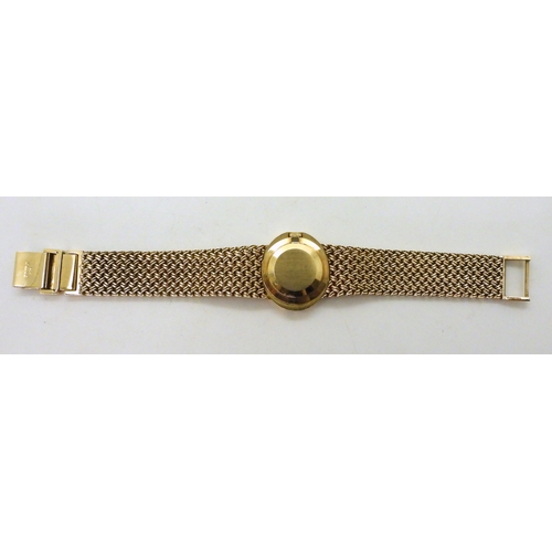 2914 - A BUECHE GIROD COCKTAIL WATCHmounted in 9ct gold with a herringbone patterned mesh strap and fluted ... 