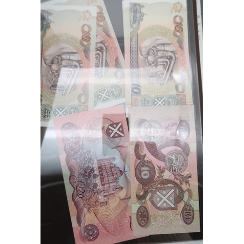 325 - Bank of Scotland a collection in a binder of banknotes with £100, £50, £20, £... 