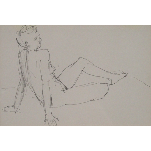 947A - ROBERT INNES (SCOTTISH b.1964) LIFE STUDY Pencil on paper, 14 x 20cm, dated (19)96 Title inscribed v... 