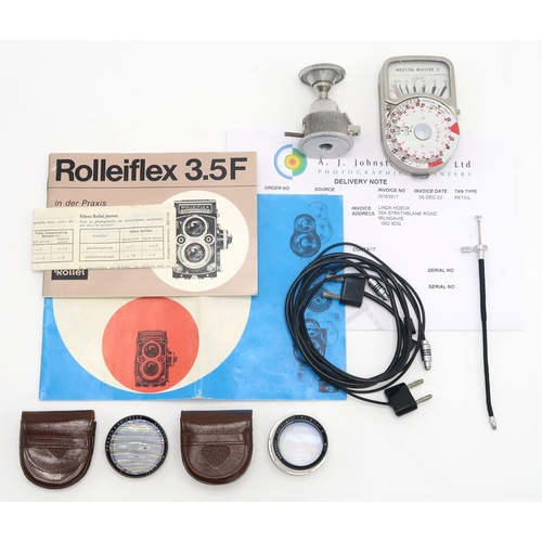 2625 - A ROLLEIFLEX 3.5F MEDIUM FORMAT CAMERASerial no. 2292136, fitted with Heidosmat 1:2.8/7.5 (no. 41053... 