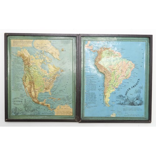 2575 - EMBOSSED WORLD ATLASRavenstein, August Embossed Atlas for Elementary Instruction in Physical Geograp... 