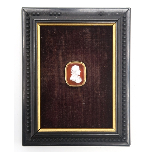 2632 - *AMENDED* A GLASS CAMEO PORTRAIT OF GEORGE HOME OF WEDDERDURN AND PAXTON (d.1820)After James Tassie,... 