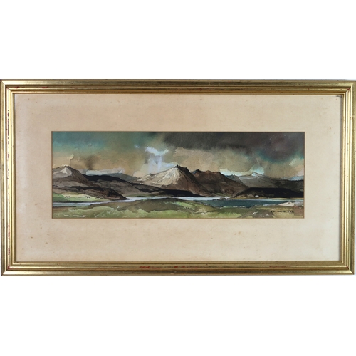 2984 - TOM SHANKS RSW RGI (SCOTTISH 1921-2020)BEN LOYAL AND THE KYLE OF TONGUEWatercolour, signed lower rig... 