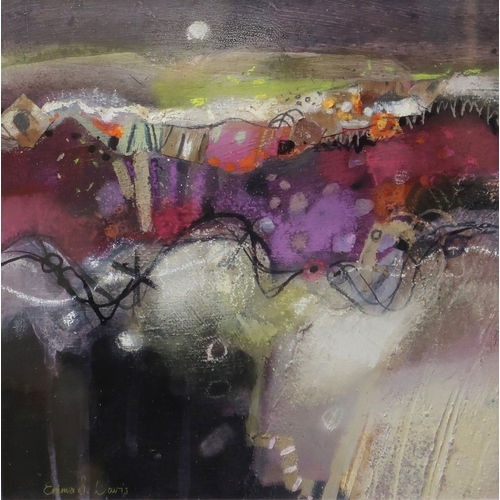 2985 - EMMA S DAVIS RSW (SCOTTISH B.1975)DREAMINGMixed media, signed lower left, 26.5 x 27cm (10.5 x 10.5