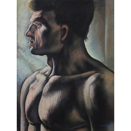 3035 - PETER HOWSON OBE (BRITISH B.1958)MUSCLE MAN (1987)Pastel, signed lower right, 71 x 53cm (28 x 21