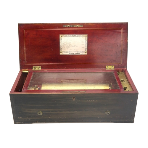 2612 - *WITHDRAWN* A LATE-19th CENTURY SWISS CYLINDER MUSIC BOX BY NICOLE FRERES, GENEVANo. 37826, playing ... 