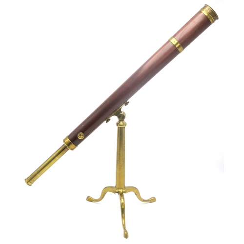 2613 - A VICTORIAN MAHOGANY AND LACQUERED BRASS LIBRARY TELESCOPE BY DOLLOND, LONDONSet upon a tripod base,... 