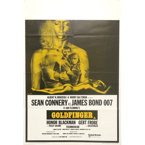 2624 - JAMES BOND: GOLDFINGER (1964)An original double crown film poster, printed by W.E. Berry Limite... 