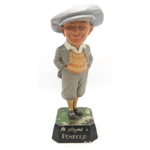 2633 - A PENFOLD MAN PAPIER MACHE GOLFING ADVERTISING FIGURE'He played a Penfold', modelled as a man in gol... 