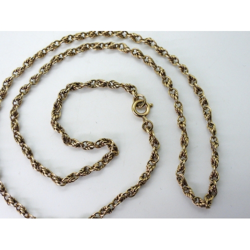 2788 - A 9CT GOLD FANCY CHAINhandmade, link in link chain, hallmarked Birmingham 1970, length 46cm, weight ... 