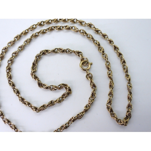 2788 - A 9CT GOLD FANCY CHAINhandmade, link in link chain, hallmarked Birmingham 1970, length 46cm, weight ... 