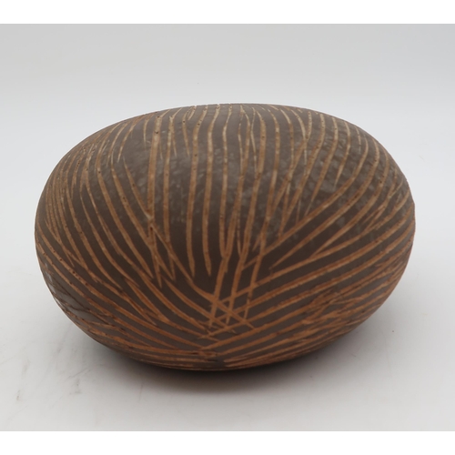 142 - A mid 20th century Bitossi Hedgehog by Aldo Londi in brown glaze