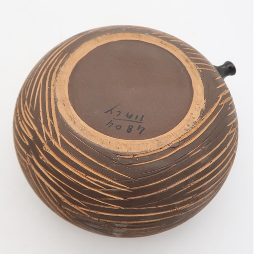 142 - A mid 20th century Bitossi Hedgehog by Aldo Londi in brown glaze