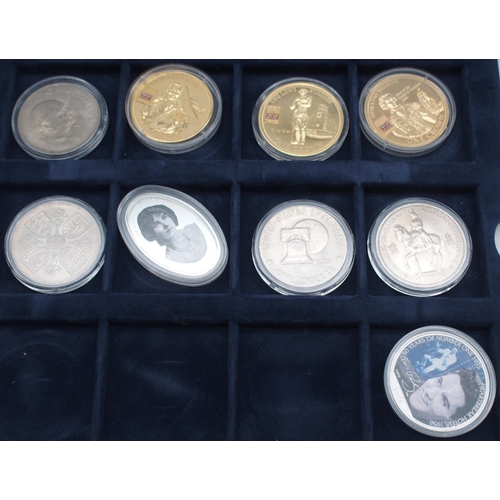 223 - A lot comprising a commemorative Morgan Dollar, Elizabeth II crowns and The Victoria Cross 1856-2006... 