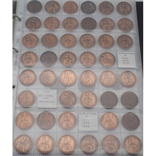 230 - Great Britain a collection of one penny and half penny coins dating from 1860 through to 1964