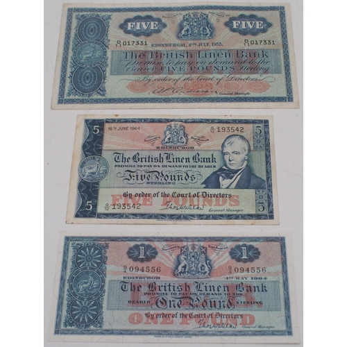 231 - THE BRITISH LINEN BANK Five Pounds Edinburgh 22nd May 1952 s9 07/337 Anderson, Five Pounds Edinburgh... 