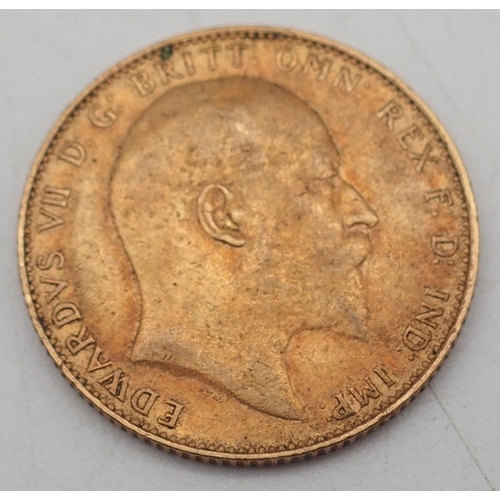 235 - EDWARD VII (1901-1910) 1 Sovereign 1907Obverse portrait of King Edward VII facing right legend aroun... 