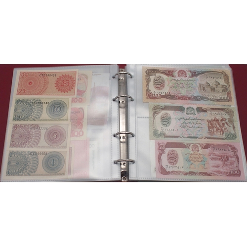 243 - A collection of worldwide bank notes with Eastern Bloc and Asian continent examples