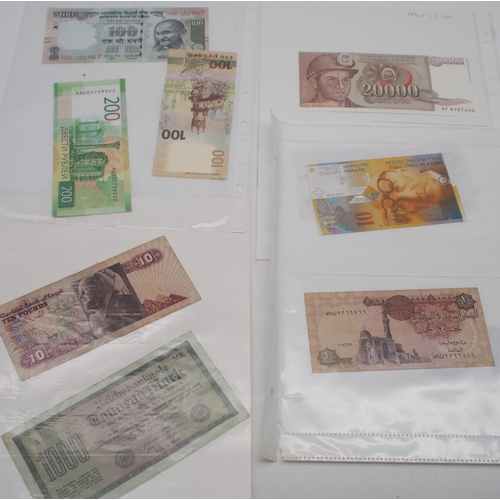 243 - A collection of worldwide bank notes with Eastern Bloc and Asian continent examples