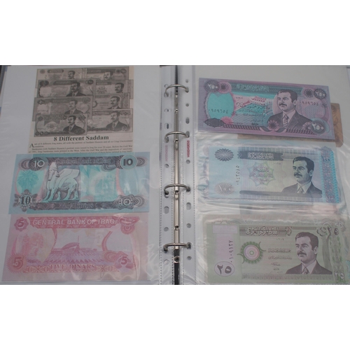 244 - A collection of worldwide banknotes with examples from North Korea, Iraq, Syria, The Islamic Republi... 