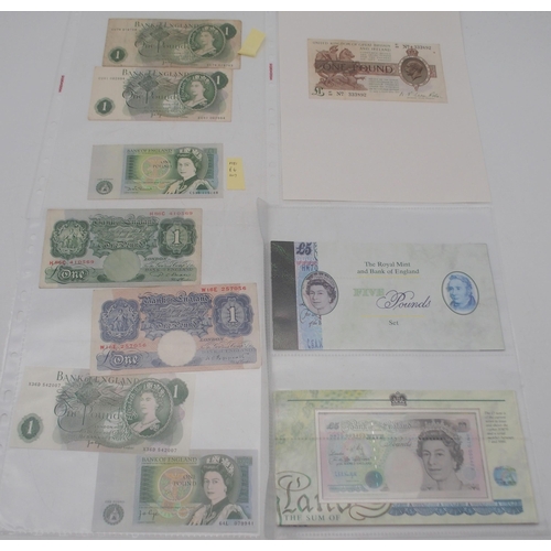 251 - Great Britain and Northern Ireland, The Chanel Islands a collection of mostly British banknotes with... 