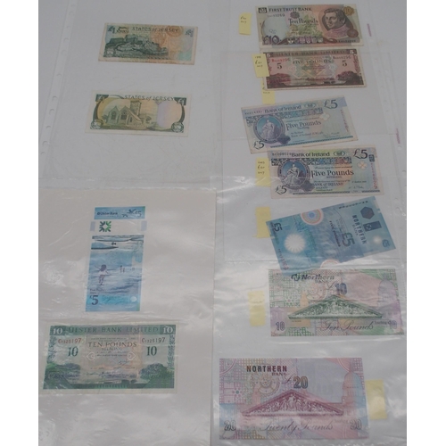 251 - Great Britain and Northern Ireland, The Chanel Islands a collection of mostly British banknotes with... 