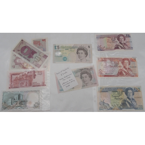 251 - Great Britain and Northern Ireland, The Chanel Islands a collection of mostly British banknotes with... 